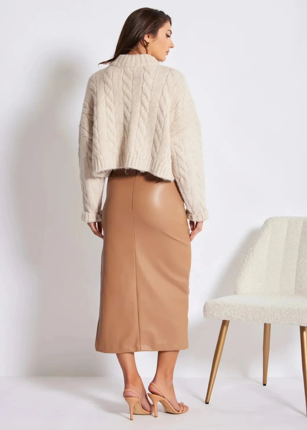 1/2 zip cable sweater