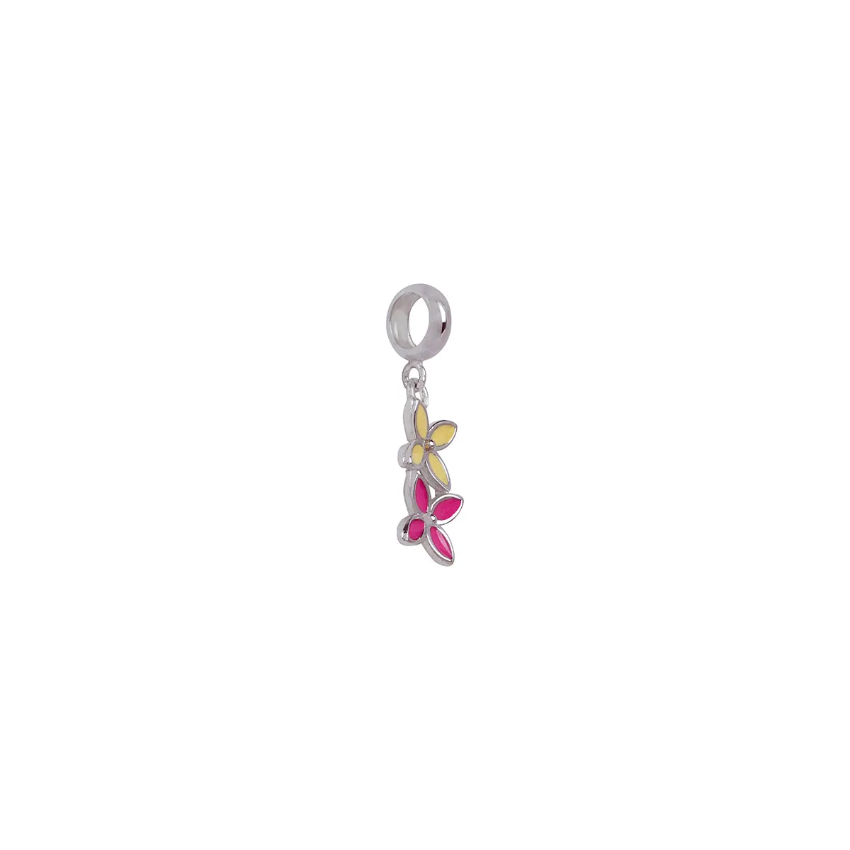 925 Sterling Silver Yellow  floral Pendant