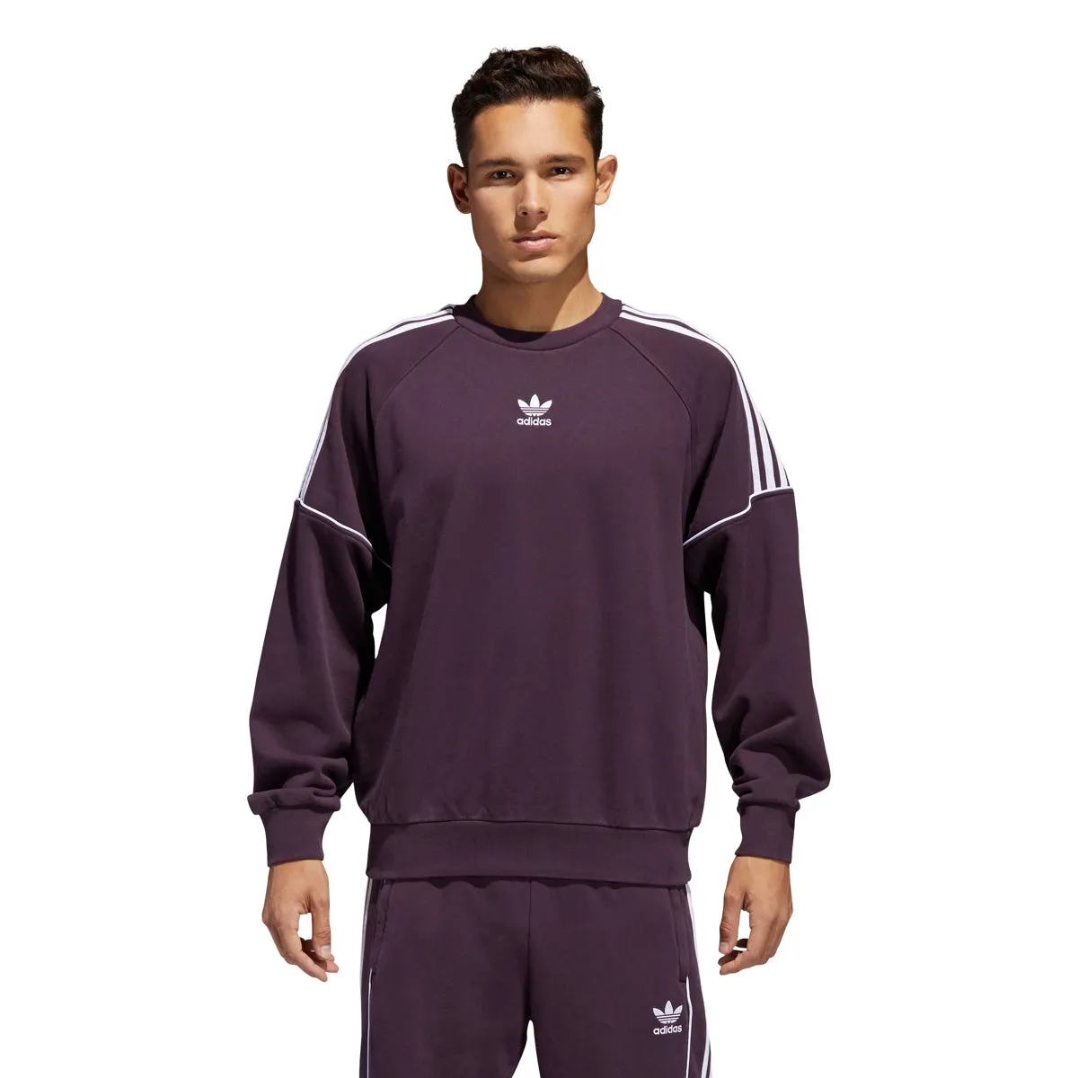 Adidas Originals Pipe Men's Crew Neck Sweatshirt Noble Red/White