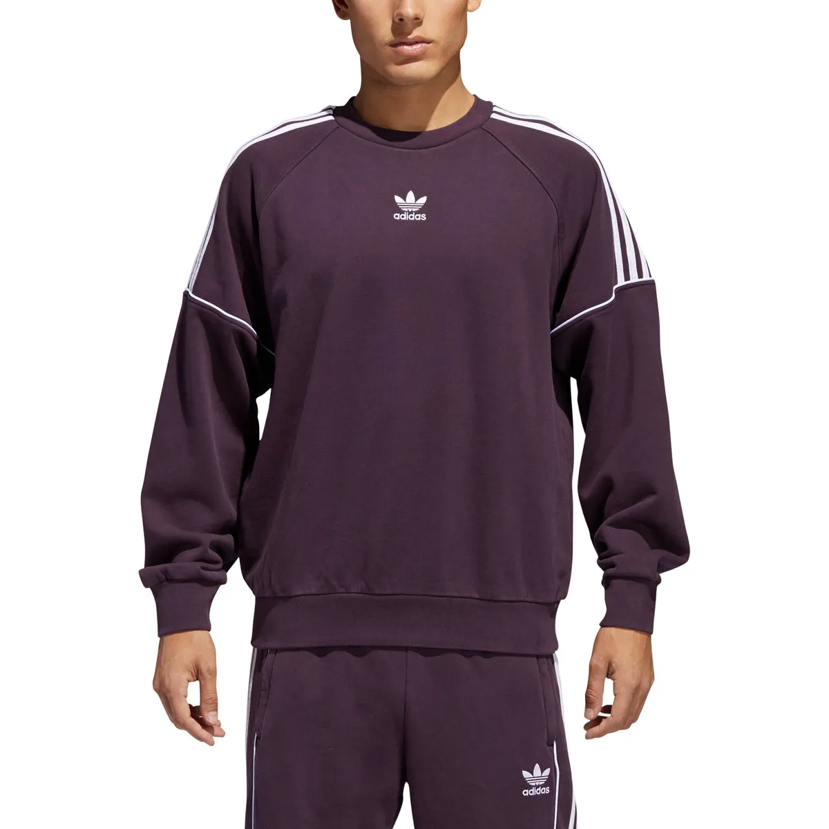 Adidas Originals Pipe Men's Crew Neck Sweatshirt Noble Red/White