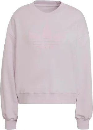 adidas Originals Womens Crew Pullover Sweatshirt, Almost Pink