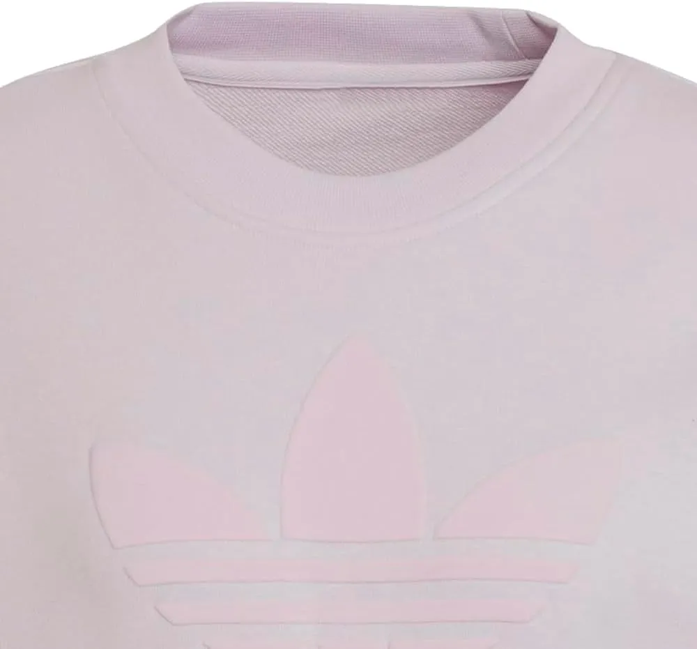 adidas Originals Womens Crew Pullover Sweatshirt, Almost Pink