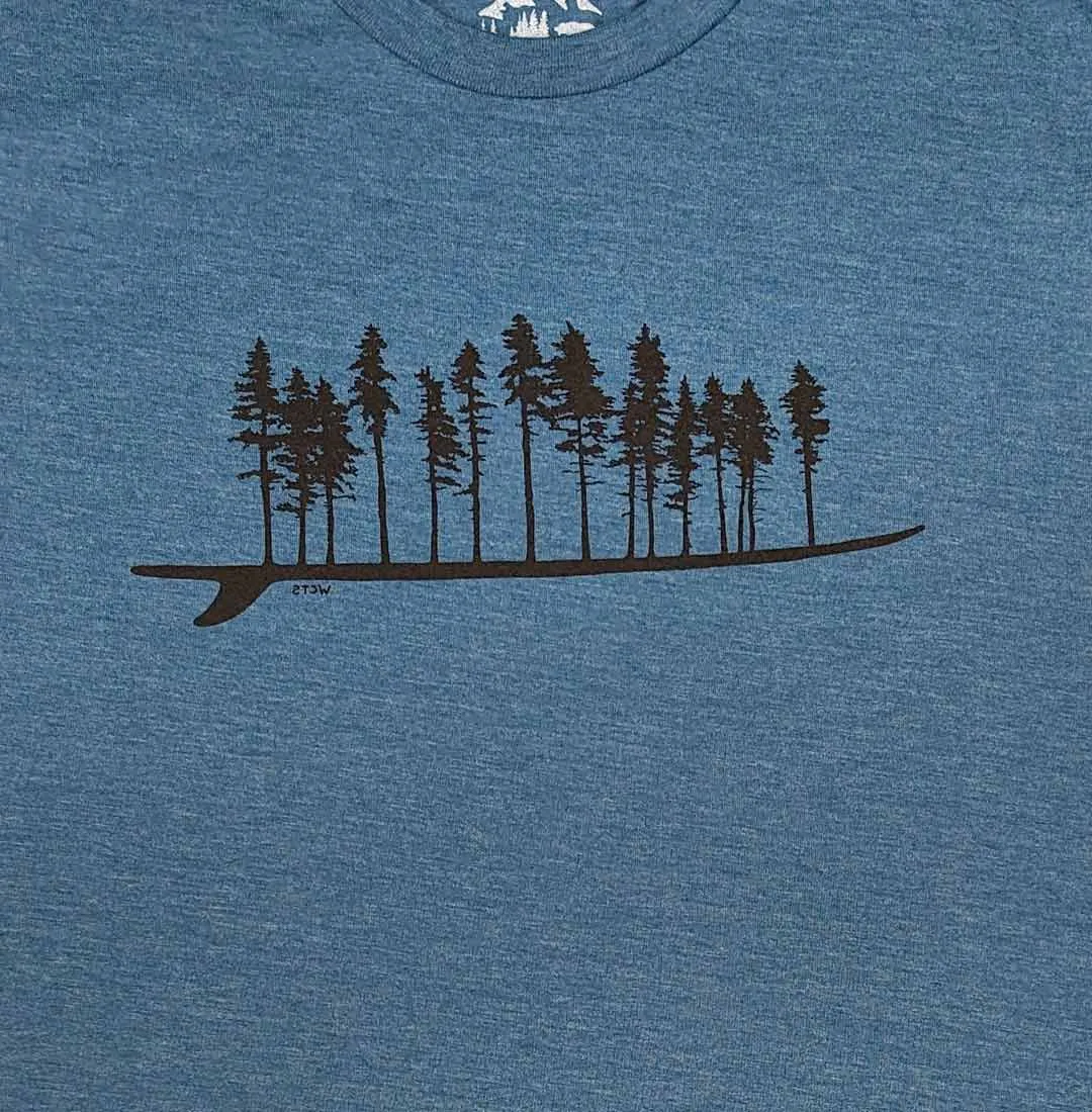 Adult Unisex Forest Surfboard T-shirt