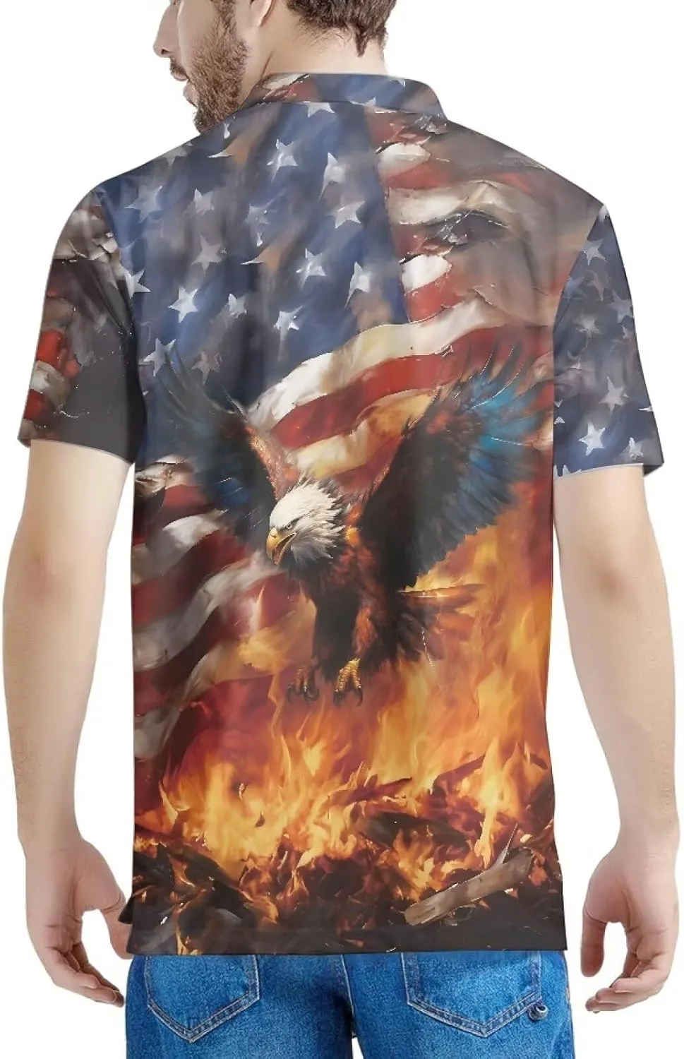 AFPANQZ Men's Casual Shirts Golf Tee Button Down Short Sleeve Casual Sports Shirts Halloween Christmas Party Outfit