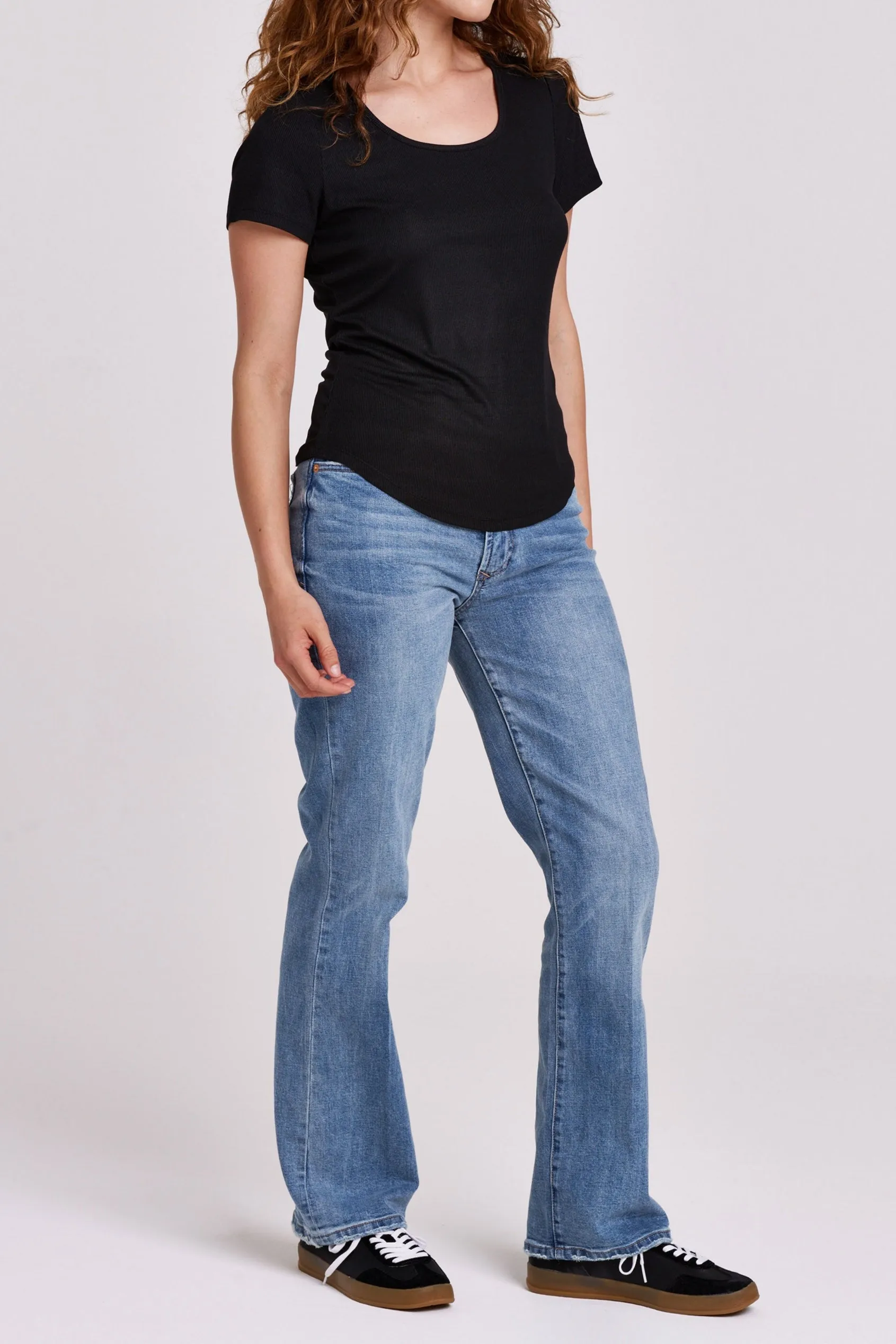 AIMEE RIB TEE BLACK