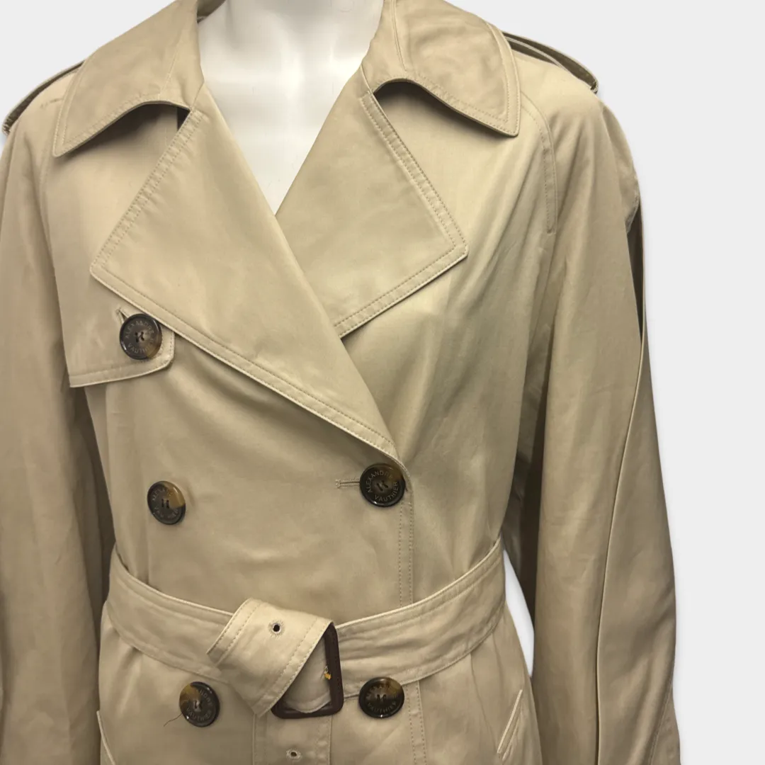 Alexandre Vauthier Women's Beige Trench Coat