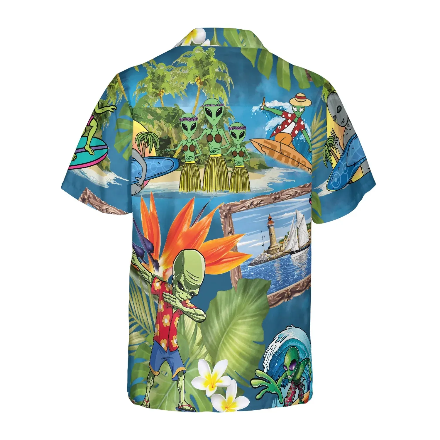 Alien Tropical Summer Hawaiian Shirt, Summer Beach Aloha Shirt For Men And Women, Perfect Gift For Friends, Husband, Boyfriend, Wife, Girlfriend, Family