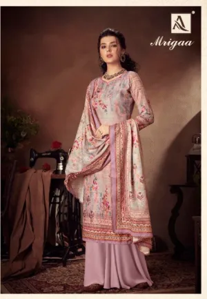 Alok Suit Presents Mrigaa Pure Pashmina Printed Fancy Designer Salwar Kameez