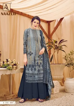 Alok Suit Presents Naazlii Pure Pashmina Printed Casual Wear Salwar Kameez