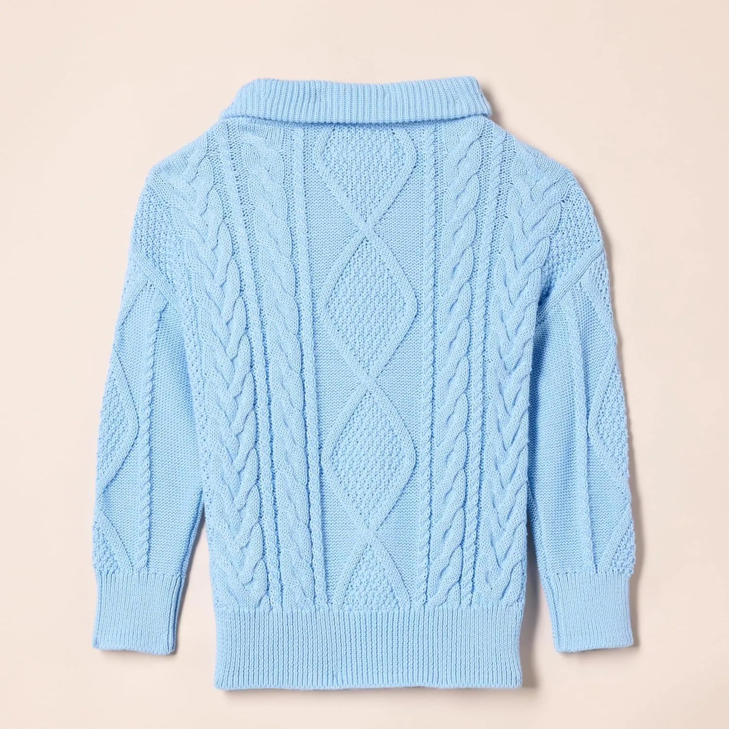 Amazon Essentials Boys and Toddlers' Quarter-Zip Cable-Knit Relaxed-Fit Sweater