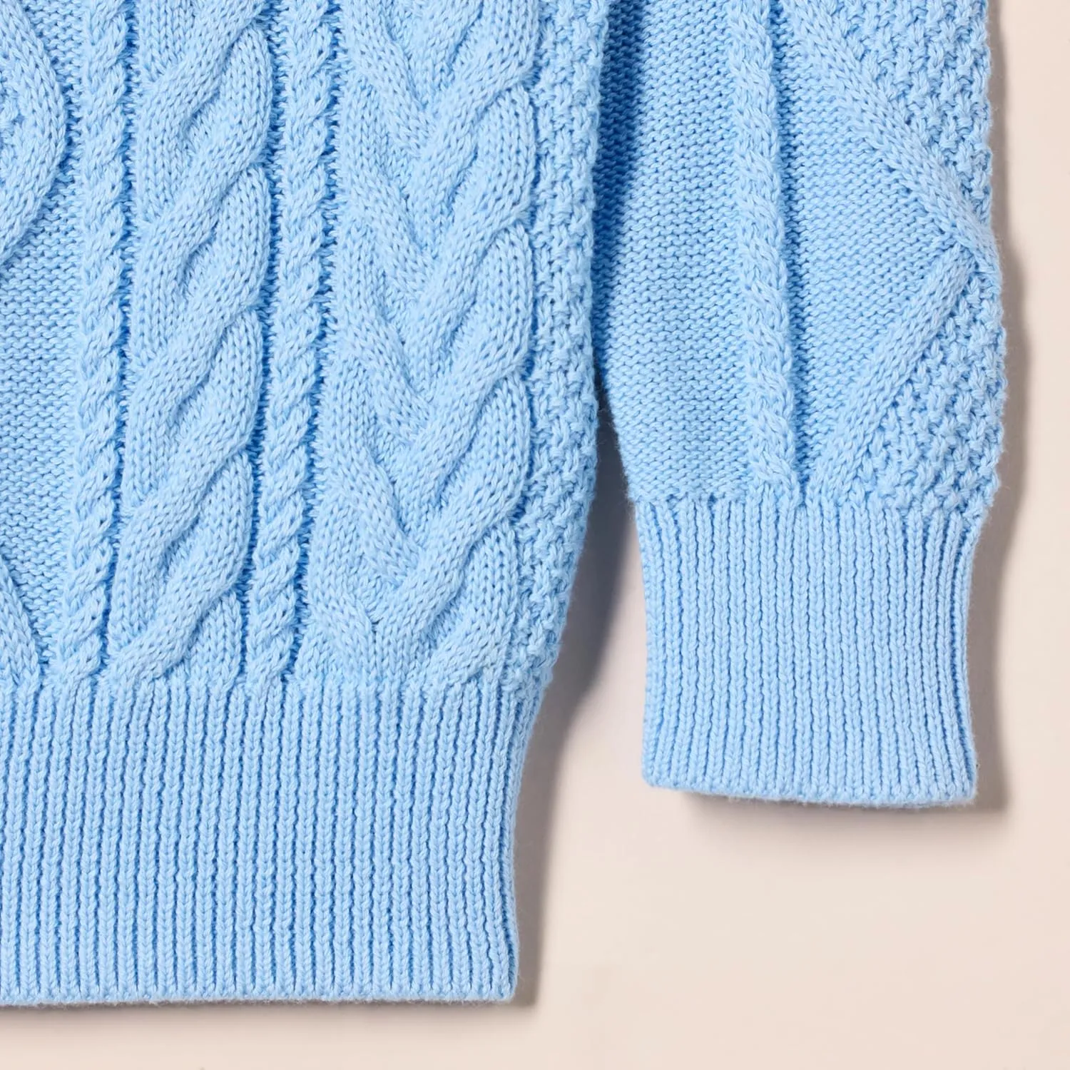 Amazon Essentials Boys and Toddlers' Quarter-Zip Cable-Knit Relaxed-Fit Sweater