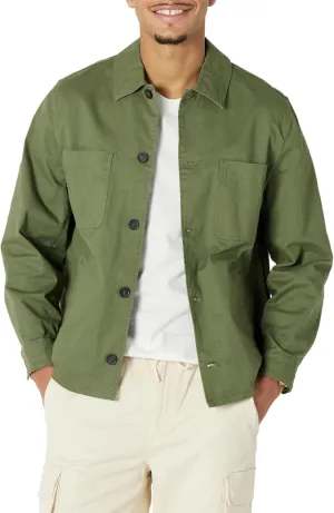 Amazon Essentials Men's Relaxed-Fit Stretch Cotton Utility Jacket
