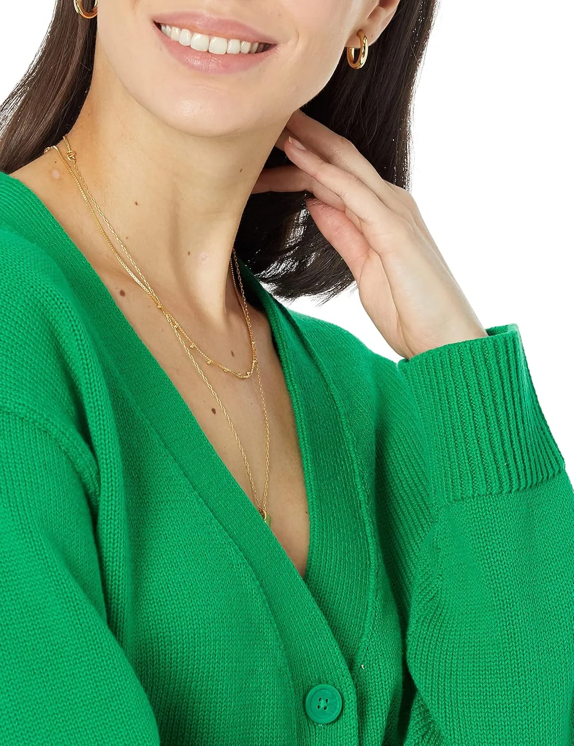 Amazon Essentials Women's Relaxed Fit V-Neck Cropped Cardigan