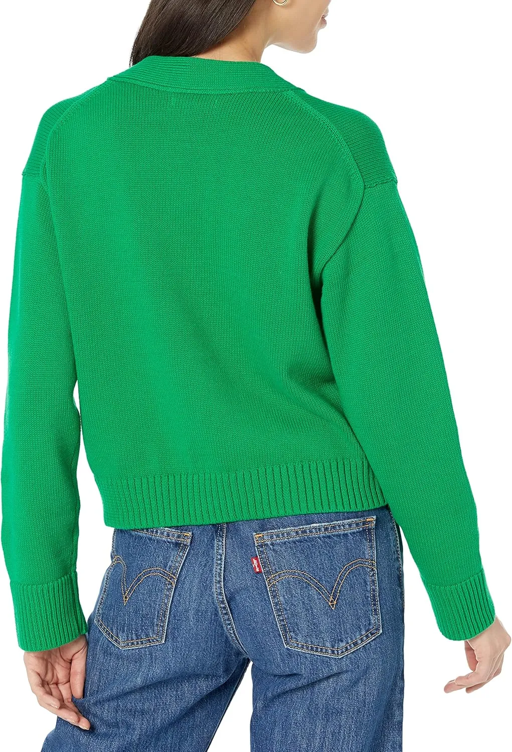 Amazon Essentials Women's Relaxed Fit V-Neck Cropped Cardigan