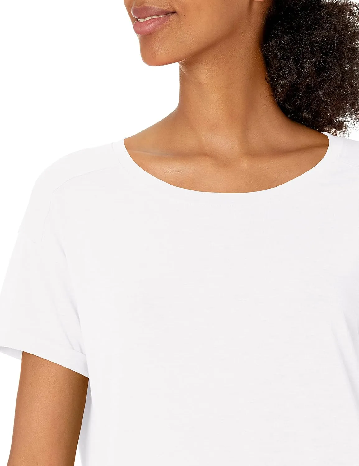 Amazon Essentials Women's Studio Relaxed-Fit Lightweight Crewneck T-Shirt (Available in Plus Size), Multipacks