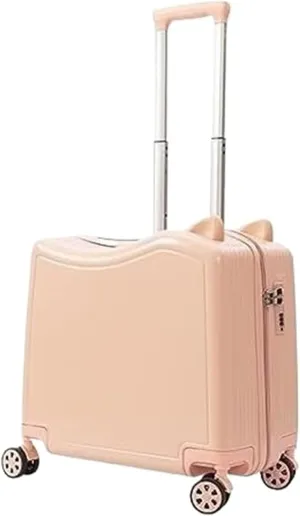 ANIIC Luggage Suitcases With Wheels Carry On Luggage Cute Luggage Boarding Luggage Wear-resistant Suitcase Checked Luggage Suitcase Spinner Luggages (Color : Pink, Size : 20in)