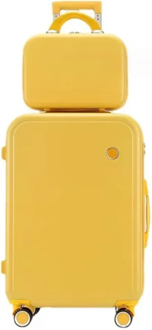 ANIIC Luggage Suitcases With Wheels Hardside Rugged Travel Suitcase Luggage With Spinner Wheels,Lightweight Carry-On Luggage Suitcase Spinner Luggages (Color : Yellow, Size : 26in)
