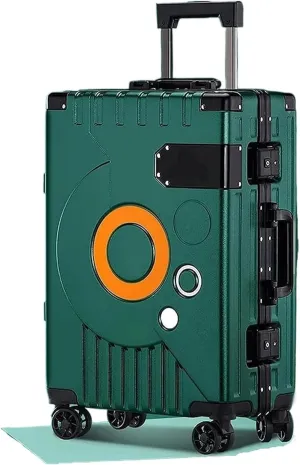ANIIC Luggage Suitcases With Wheels Lightweight Suitcase With TSA Lock Universal Wheels Aluminum Frame Carry On Luggage Suitcase Spinner Luggages (Color : Green, Size : 24 inch)
