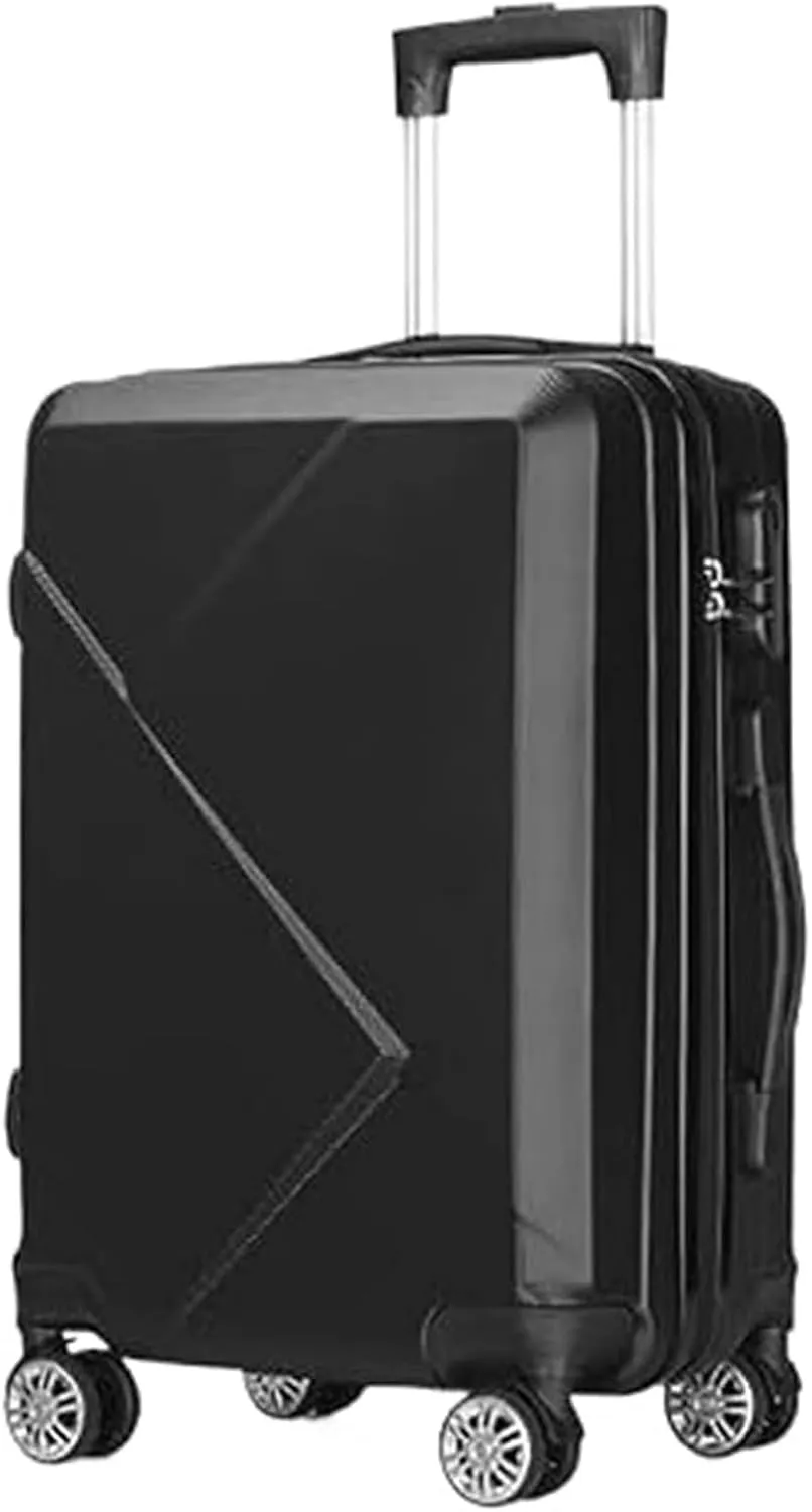 ANIIC Luggage Suitcases With Wheels Luggage Hardcase Suitacse With Spinner Wheels Lightweight Hardshell Suitcase With Wheels Suitcase Spinner Luggages (Color : Black, Size : 24in)