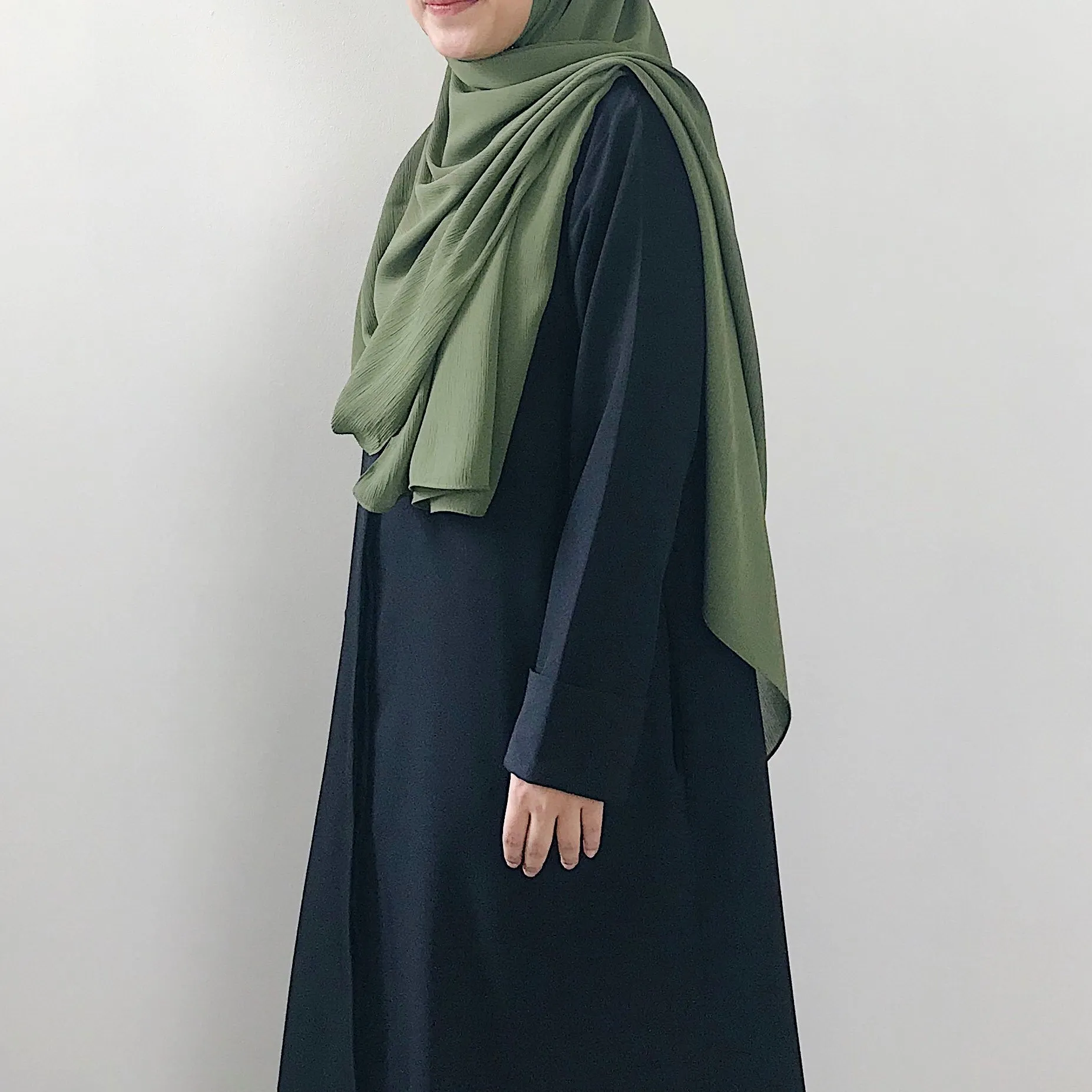 AS/IS - Textured Chiffon : Forest