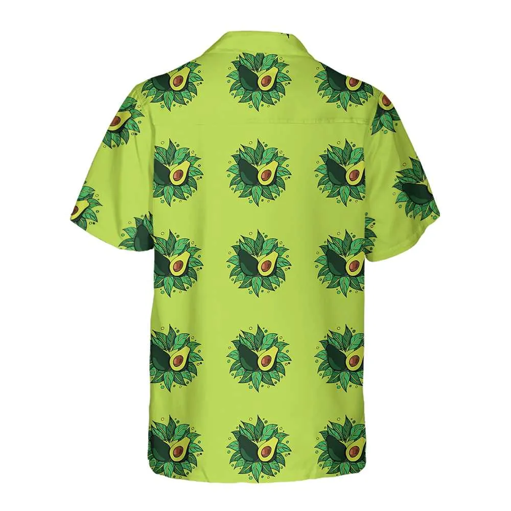 Avocado On Light Green Hawaiian Shirt, Funny Avocado Aloha Shirt, Short Sleeve Avocado Print Shirt, Best Gift For Avocado Lovers, Husband, Wife, Boyfriend, Girlfriend