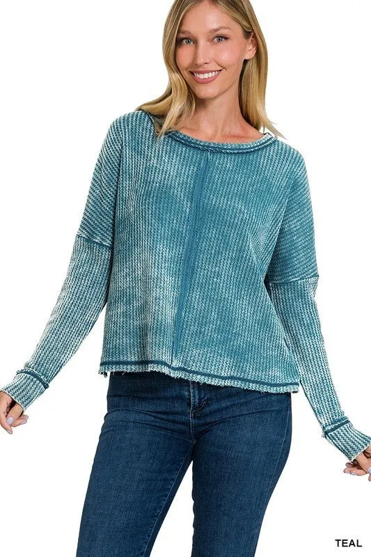 Ayne Washed Baby Waffle Top