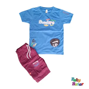 Baby Boy Classic Summer Nicker Shirt -Blue