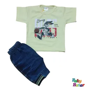 Baby Boy Classic Summer Nicker Shirt -Light Yellow