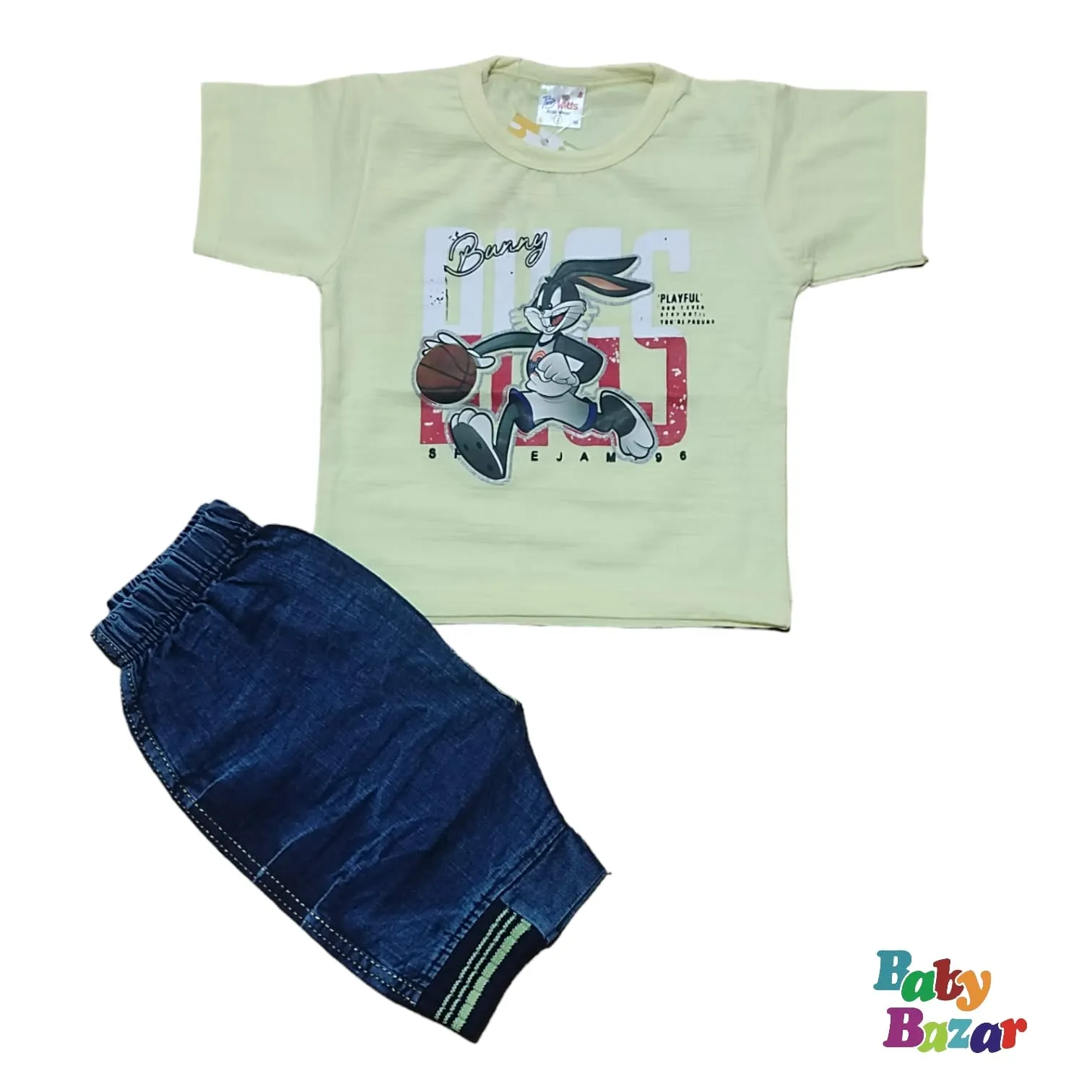 Baby Boy Classic Summer Nicker Shirt -Light Yellow