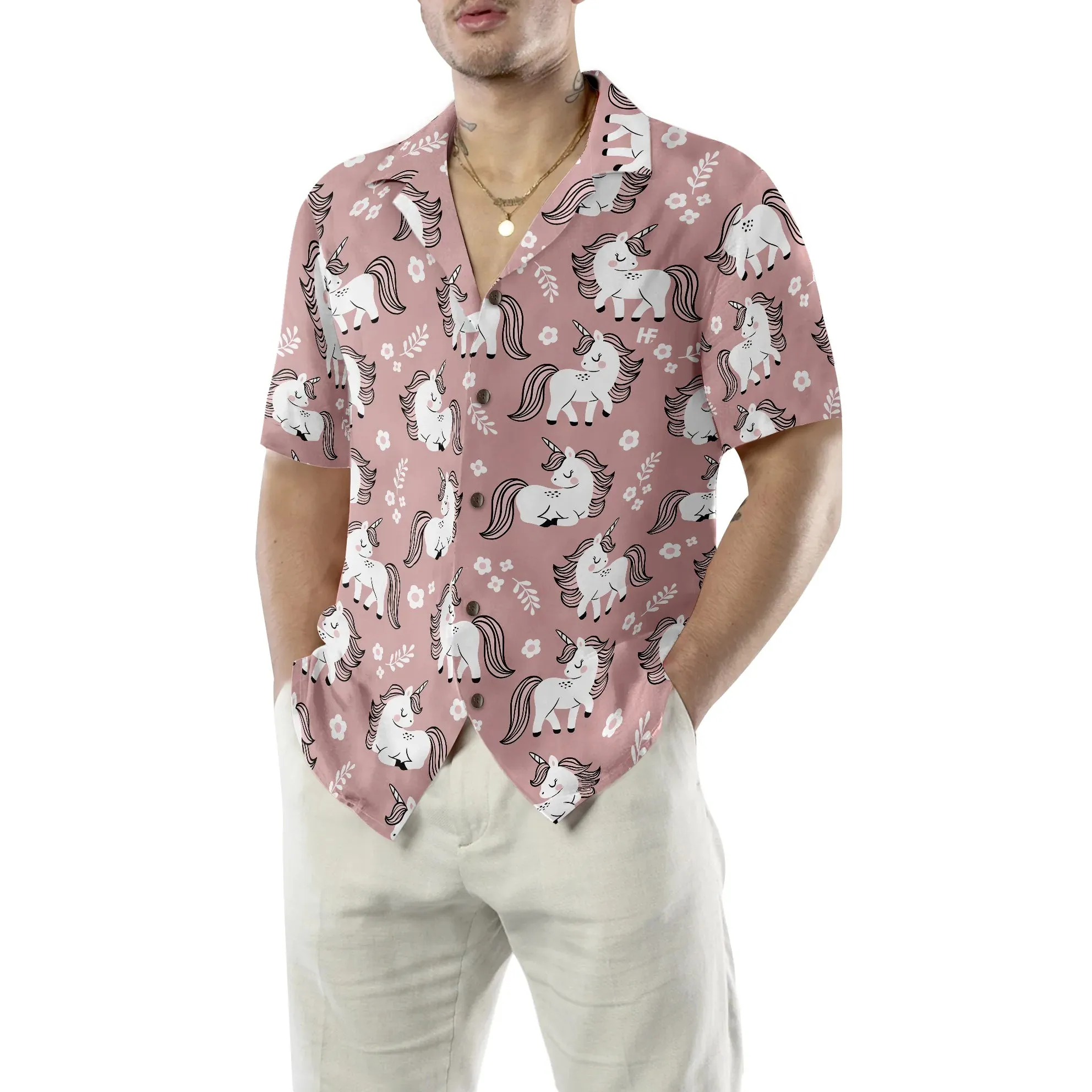 Baby Unicorn In The Magic Forest Hawaiian Shirt, Stylish Unicorn Aloha Shirts for Men And Women, Best Gift For Unicorn Lovers, Husband, Wife, Boyfriend, Girlfriend