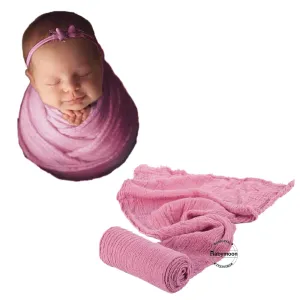 Babymoon Cheese Wrap Stretchble Baby Photography Shoot Wrap Cloth - Pink