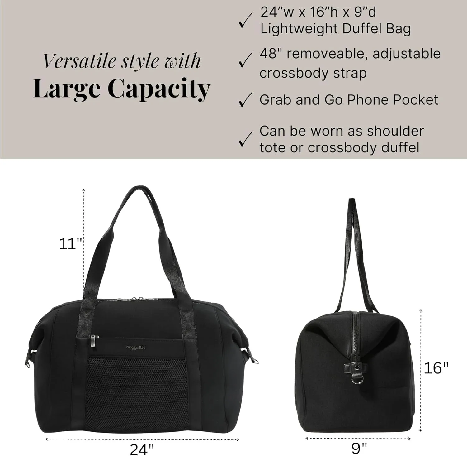Baggallini Women's Day Large Duffel