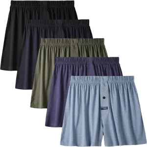 BAMBOO COOL Men's Boxer Short 3-Pack Bamboo Boxers for Men Classic Relaxed Fit Stretch Short