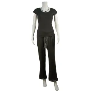 Bamboo Short Sleeve Pj Set (Black)