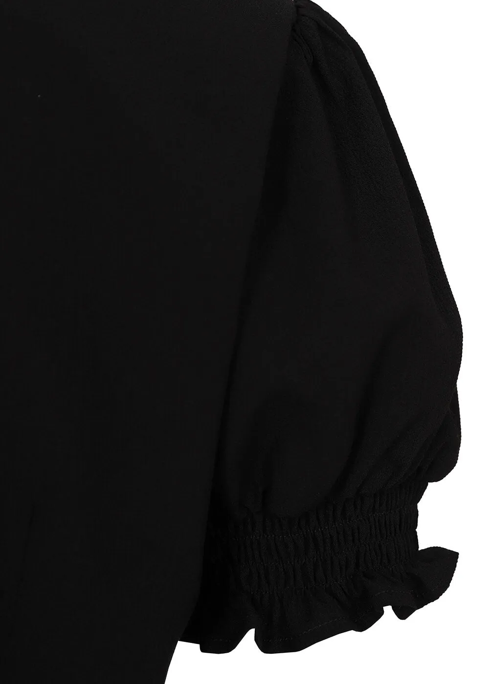 Banned Cherry Button 40's Blouse Black