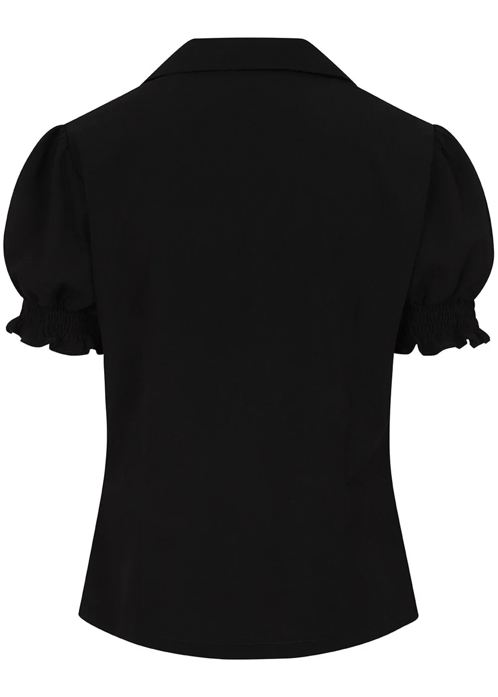 Banned Cherry Button 40's Blouse Black