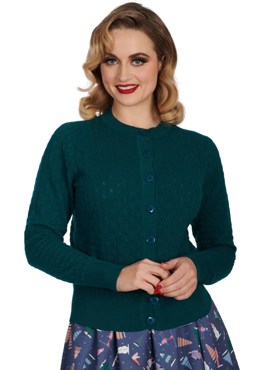 Banned Katie 50's Cardigan Green