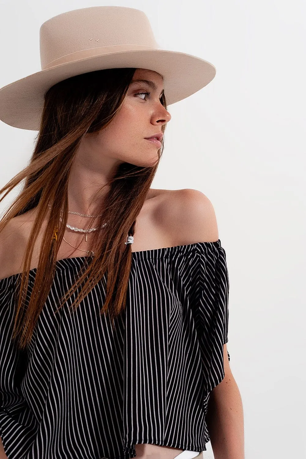 Bardot Top In Stripe