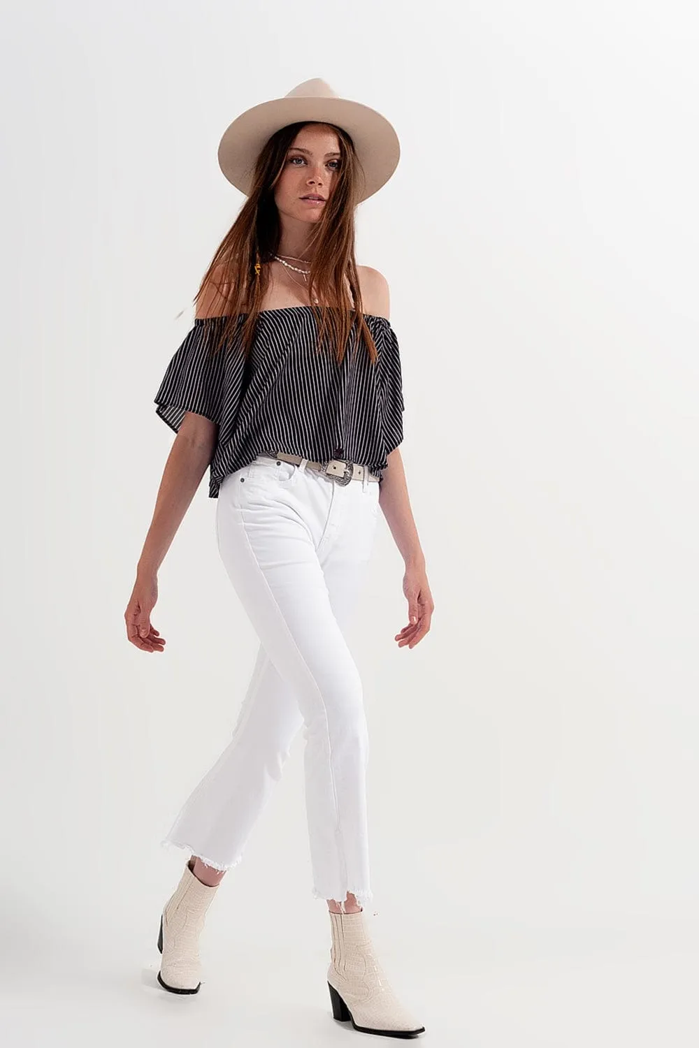 Bardot Top In Stripe