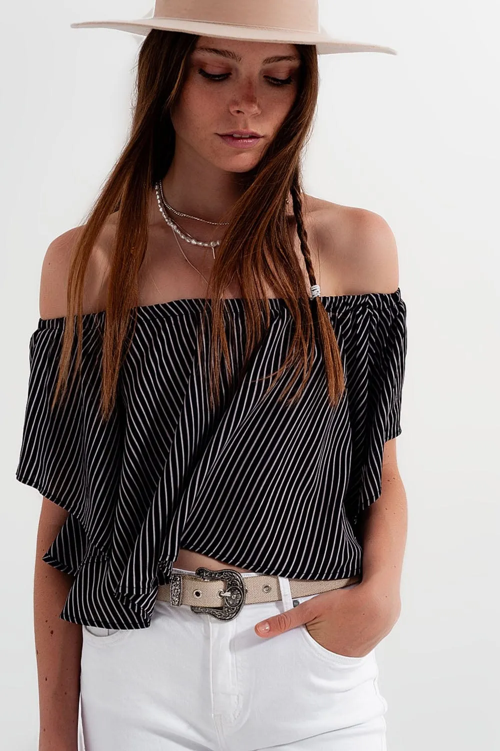 Bardot Top In Stripe