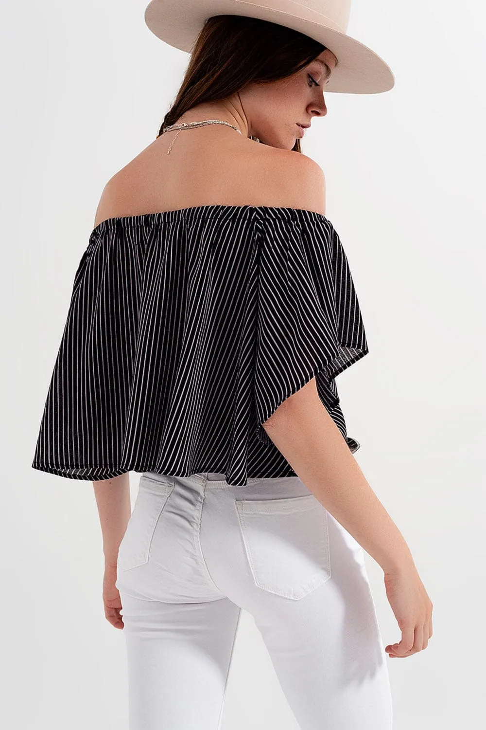 Bardot Top In Stripe