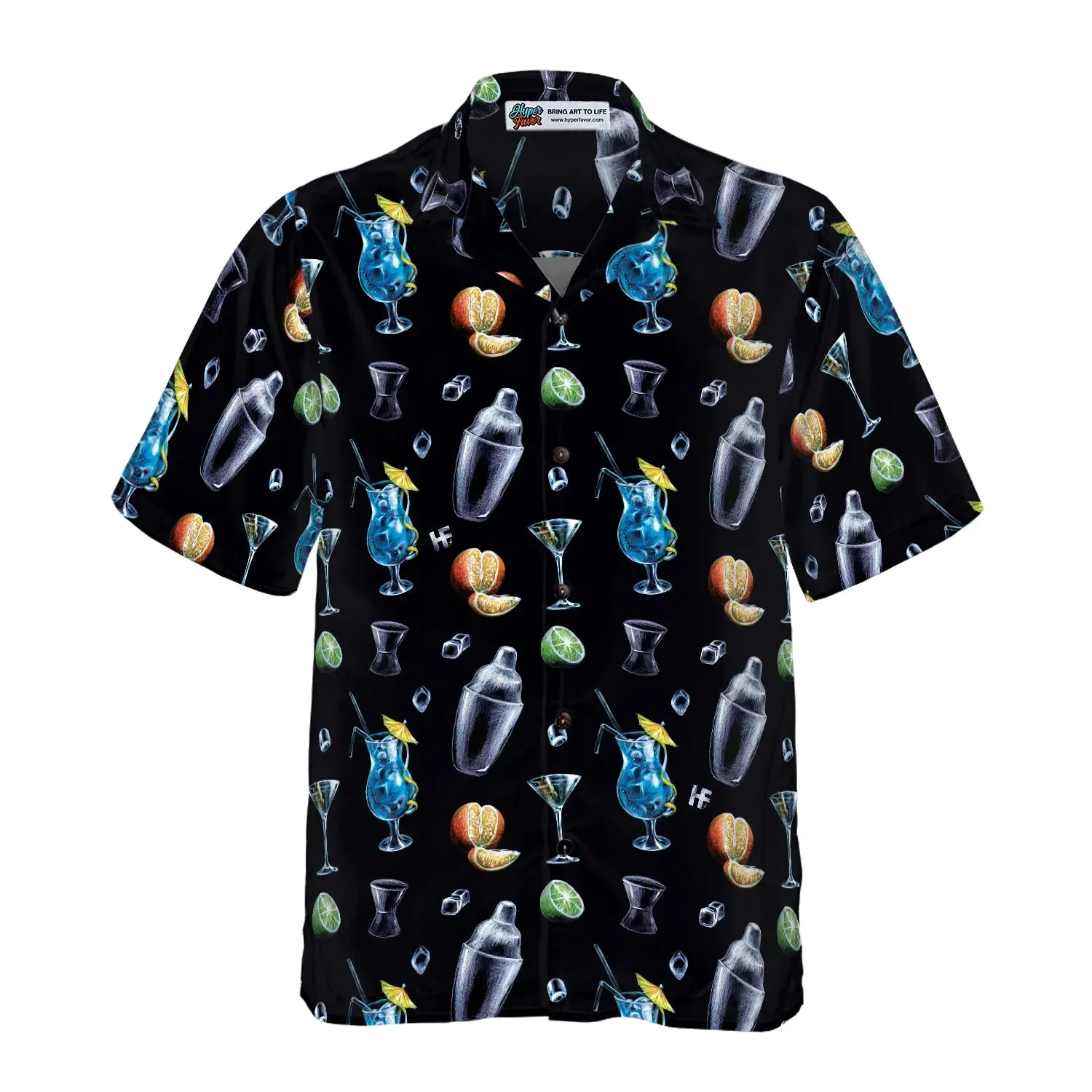Bartender Cocktail Party Hawaiian Shirt, Bartender Symbol Pattern Aloha Shirt Summer For Men, Best Gift For Bartender, Summer, Husband, Boyfriend