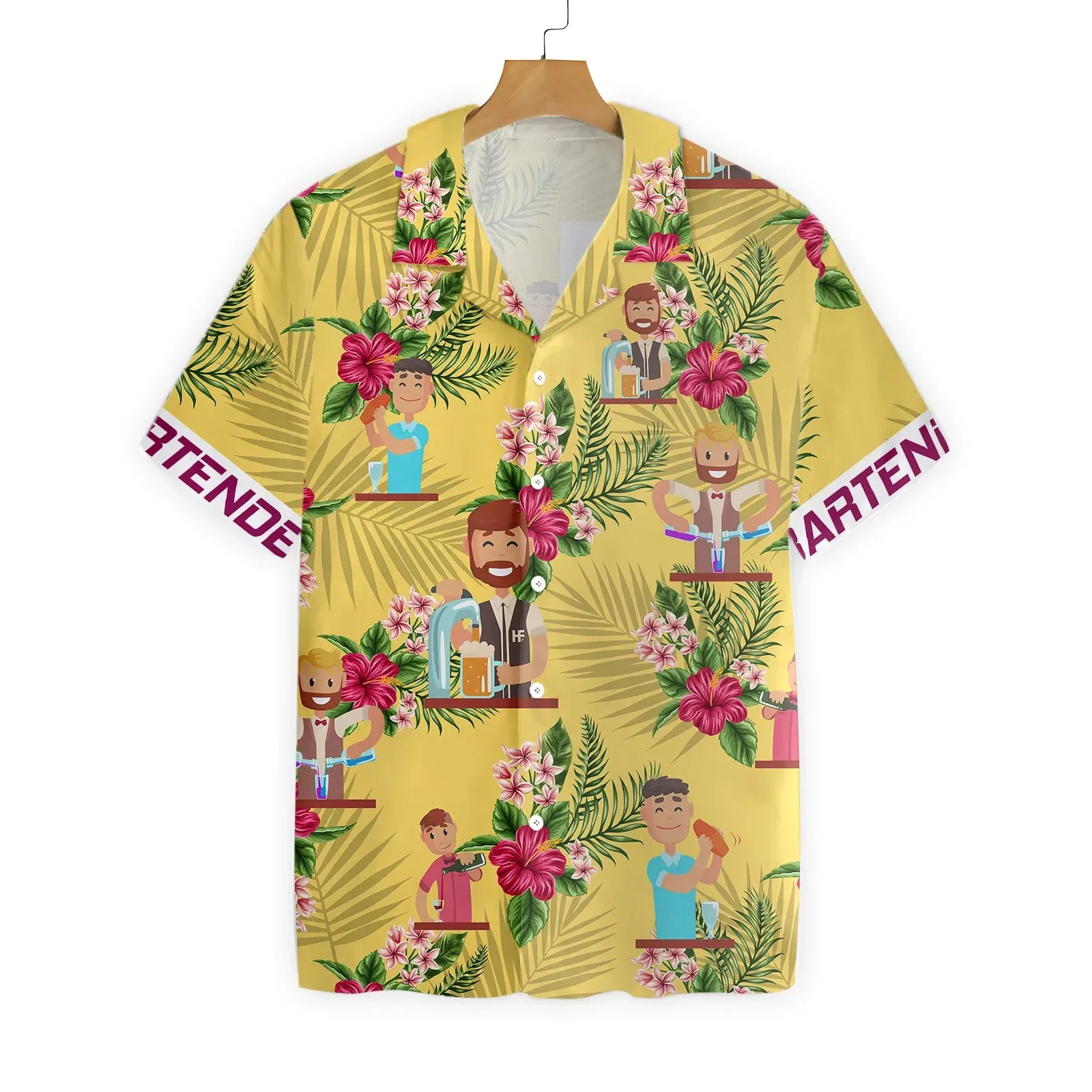 Bartender Hawaiian Shirt, Bartender Tropical Pattern Aloha Shirt Summer For Men, Best Gift For Bartender, Summer, Husband, Boyfriend