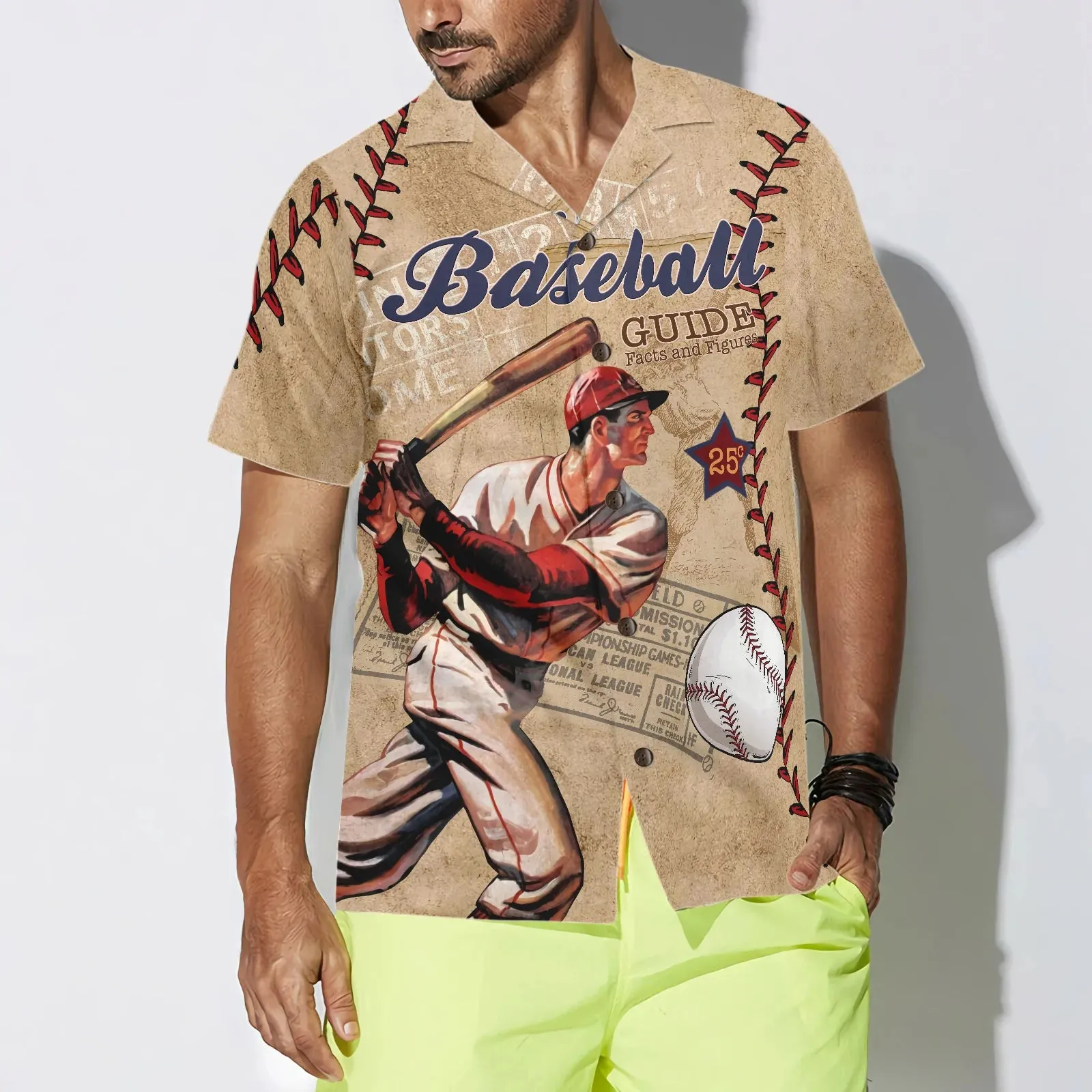 Baseball National League Hawaiian Shirt, Baseball Player Aloha Shirt For Men - Perfect Gift For Baseball Lovers, Friends, Husband, Boyfriend, Family