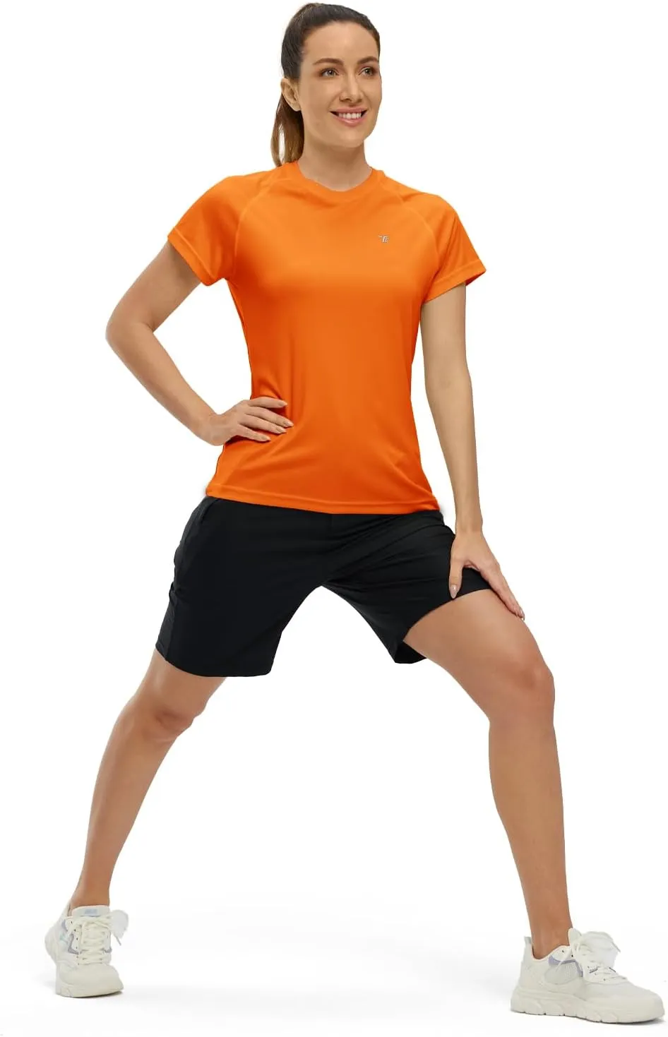 BASUDAM Women's Short Sleeve T-Shirts Quick Dry Cooling UPF 50  Lightweight Athletic Shirts Running Workout Tops