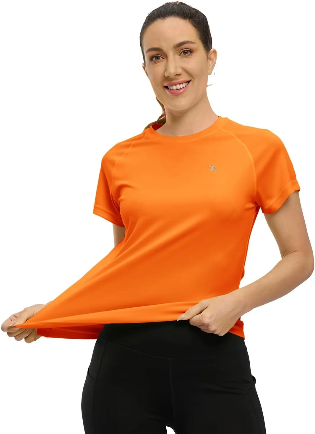 BASUDAM Women's Short Sleeve T-Shirts Quick Dry Cooling UPF 50  Lightweight Athletic Shirts Running Workout Tops