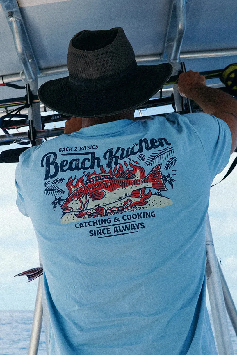 Beach Kitchen Tee - Blue