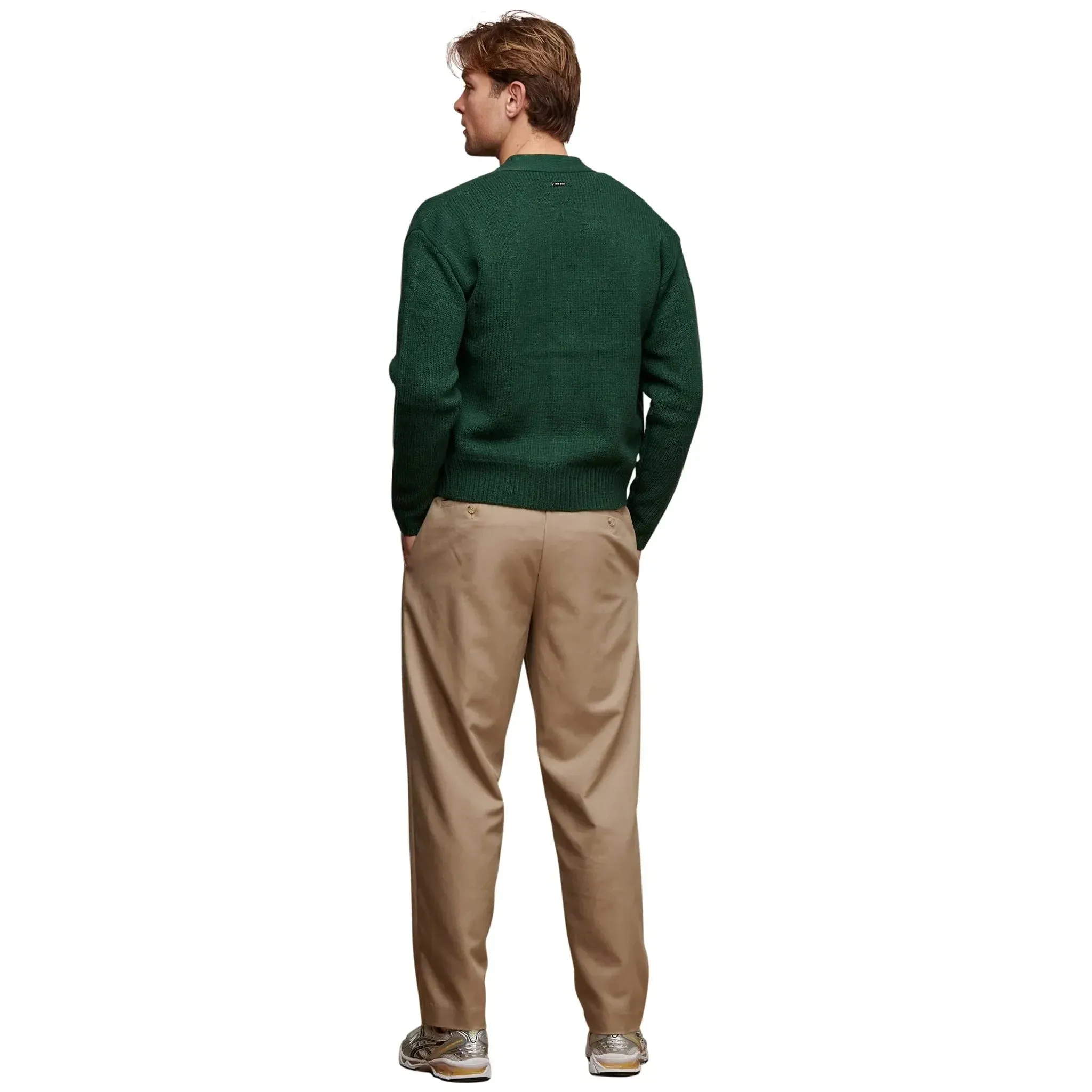Belier Green Relaxed Fit Knitted Cardigan