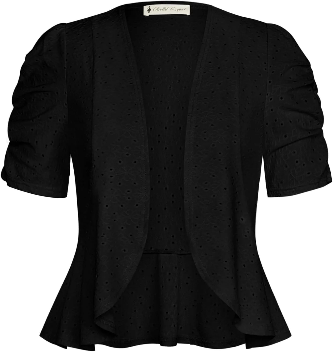 Belle Poque Women's 2025 Summer Bolero Shrug Lightweight Short Sleeve Cropped Open Front Cardigan for Dresses