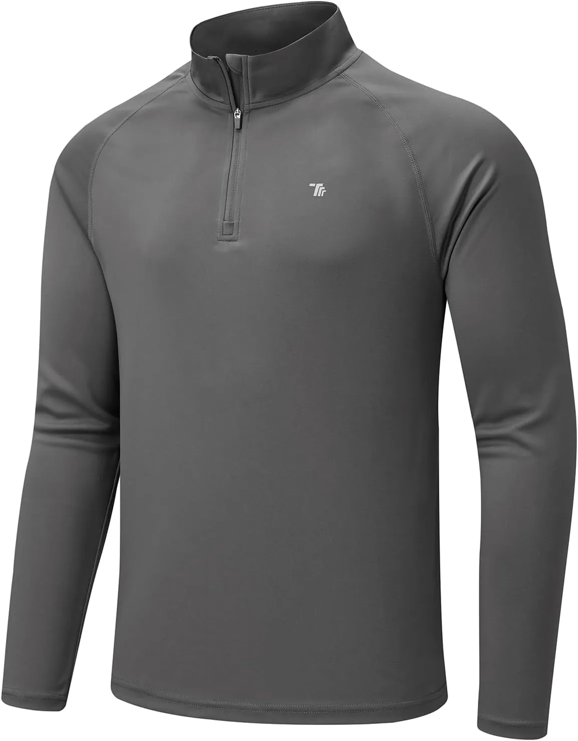 BGOWATU Men's Hiking Shirts Long Sleeve Sun Shirts UPF 50  Quarter Zip Pullover Quick Dry Rash Guard